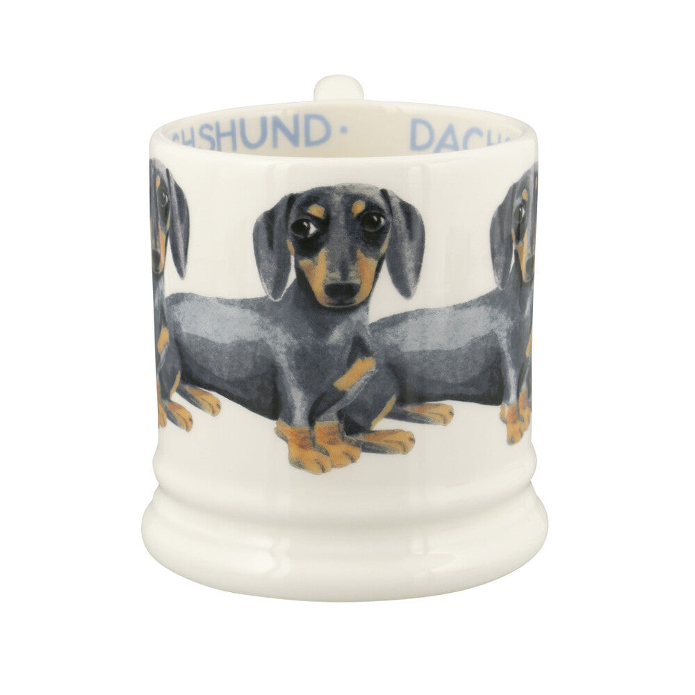 Emma Bridgewater black and tan Dachshund 1/2pt mug - Daisy Park