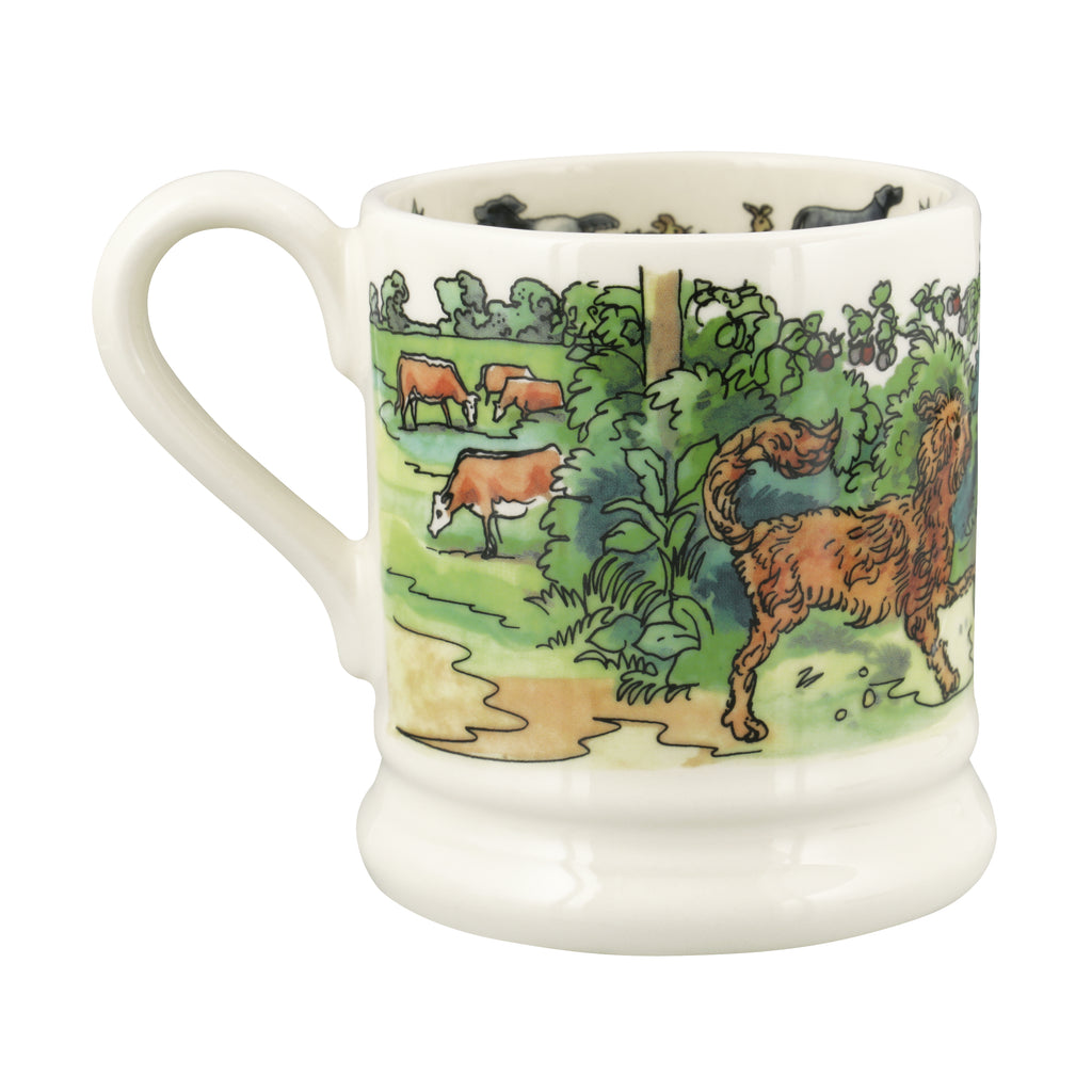 Emma Bridgewater The Good Life Favourite dog walks 1/2 Pint Mug - Daisy Park