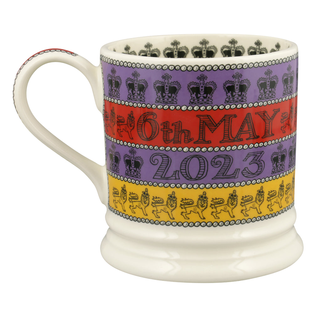 Emma Bridgewater 3 Cheers for King Charles III 1pt mug - Daisy Park