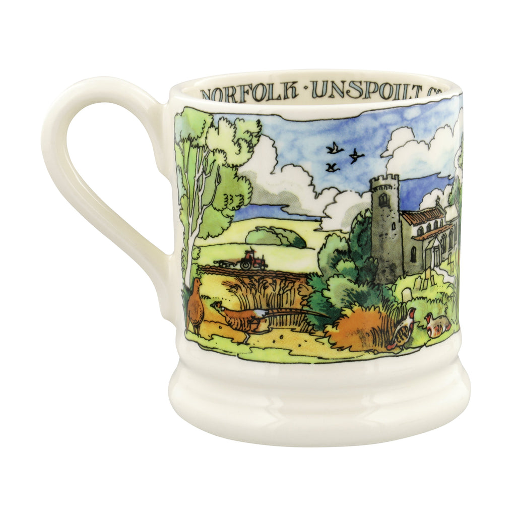 Emma Bridgewater Landscape Of Dreams Norfolk Coast 1/2 Pint Mug - Daisy Park
