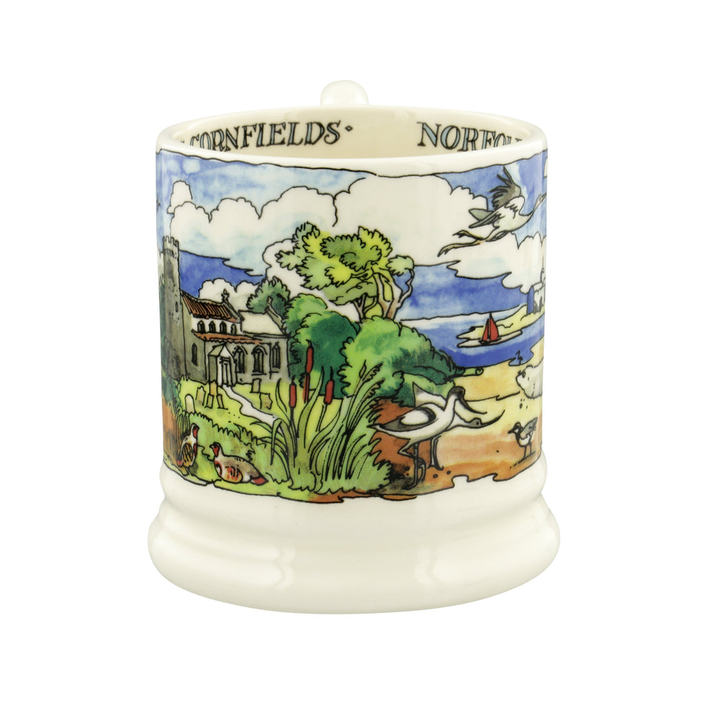 Emma Bridgewater Landscape Of Dreams Norfolk Coast 1/2 Pint Mug - Daisy Park