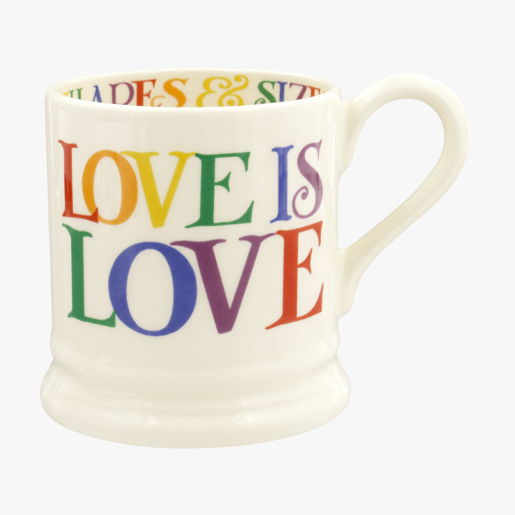 Emma Bridgewater Rainbow Toast Love is Love 1/2 Pint Mug - Daisy Park