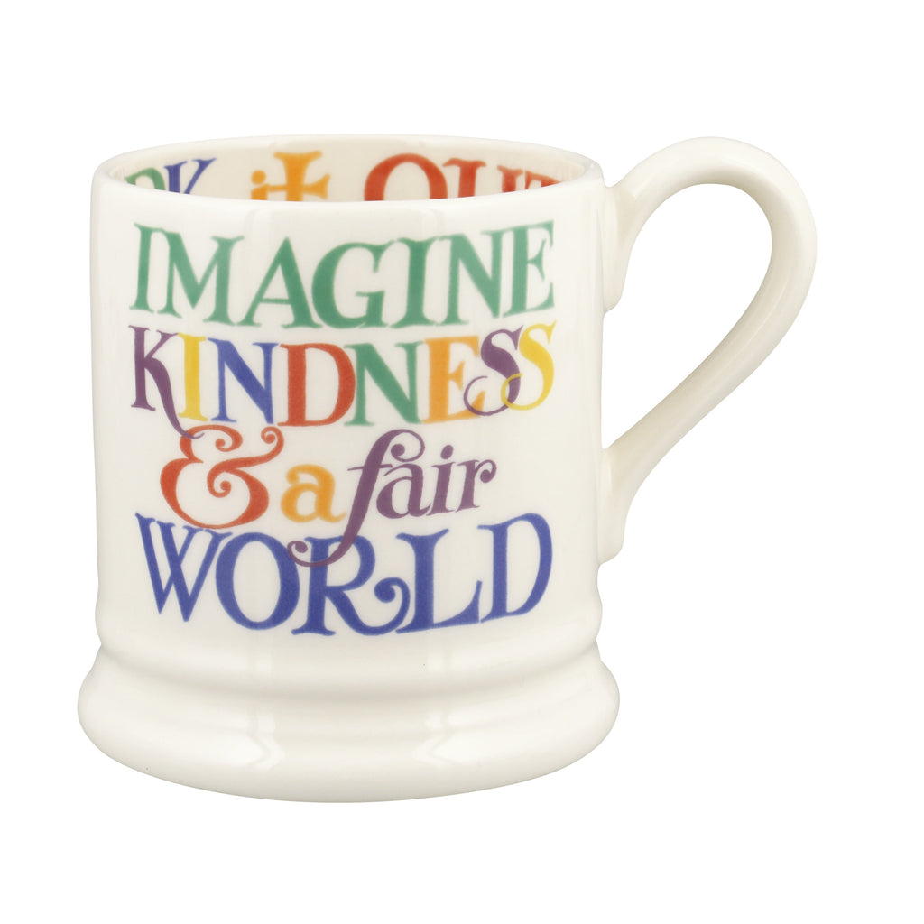 Emma Bridgewater Rainbow Toast Kindness & A Fair World 1/2 Pint Mug - Daisy Park