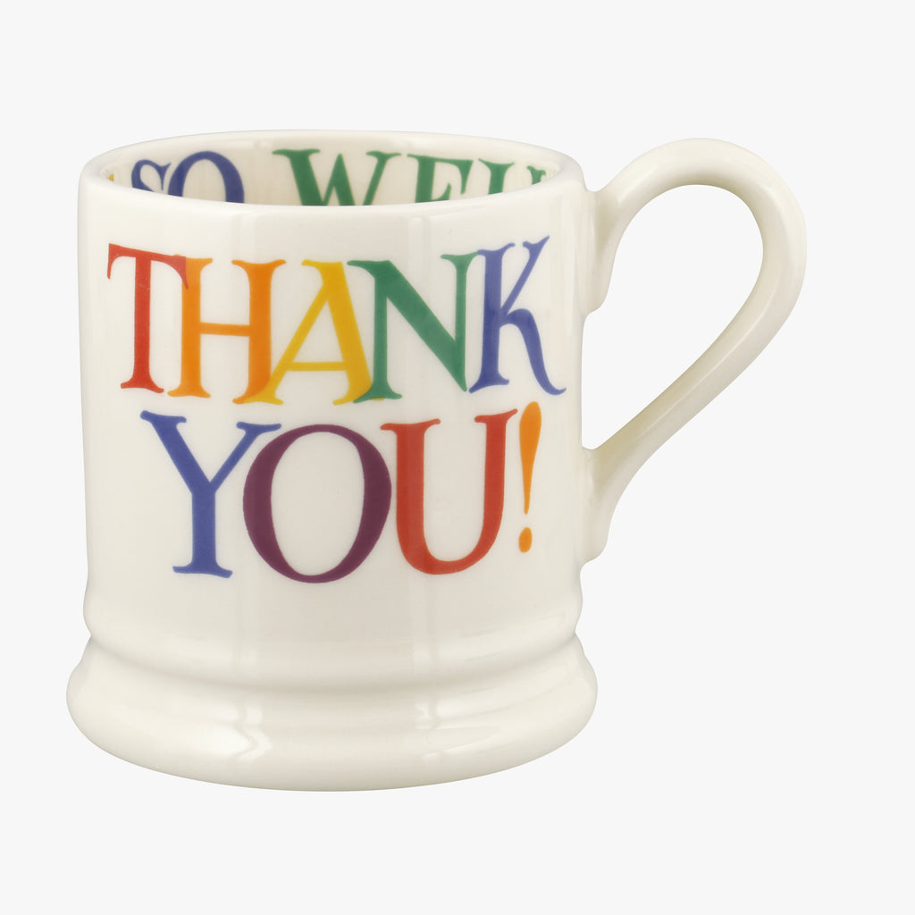 Emma Bridgewater Rainbow Toast Thank you 1/2 Pint Mug - Daisy Park