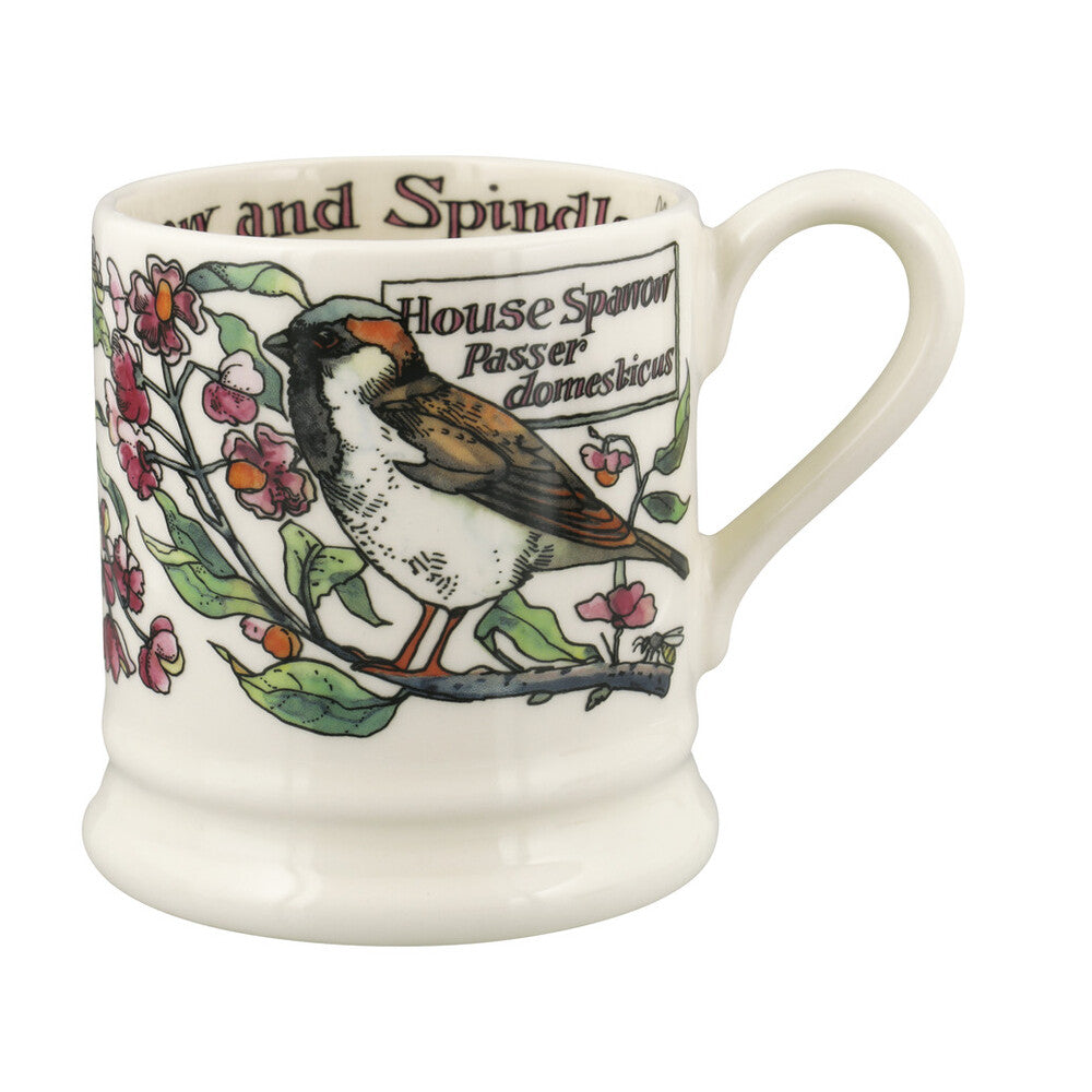 Emma Bridgewater Spindle and House Sparrow 1/2 Pint Mug - Daisy Park