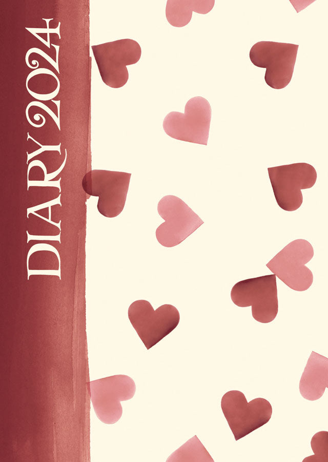 Emma Bridgewater Pink hearts A6 diary 2024 - Daisy Park