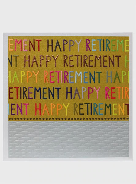 Happy Retirement lettering card - Daisy Park