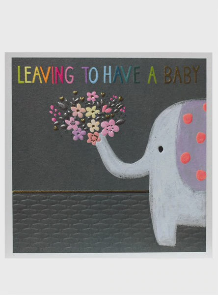 Leaving to have a baby card - Daisy Park