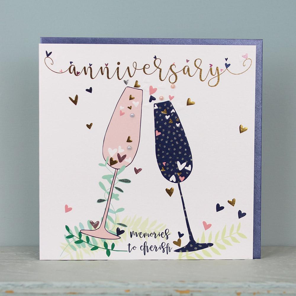 Large Anniversary memories to cherish card - Daisy Park