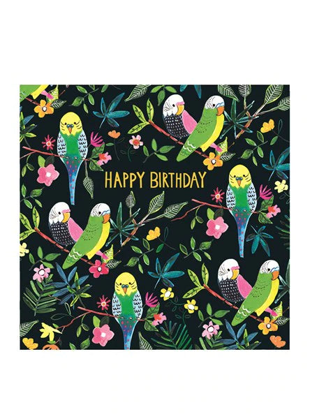 Birthday Budgies Card - Daisy Park