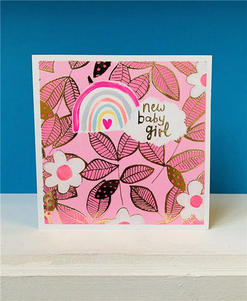 New Baby girl rainbow card - Daisy Park