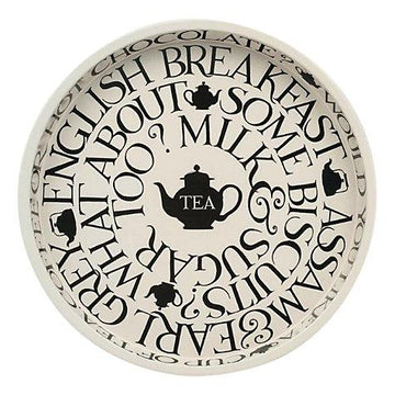Emma Bridgewater Black Toast round metal tray - Daisy Park