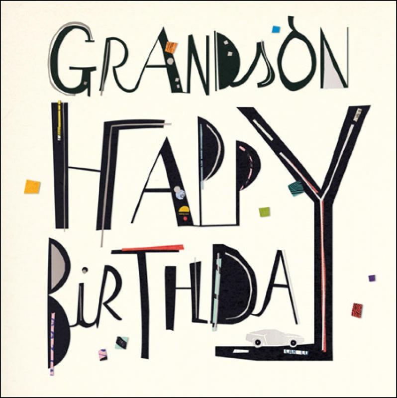 Amazing Grandson birthday card - Daisy Park