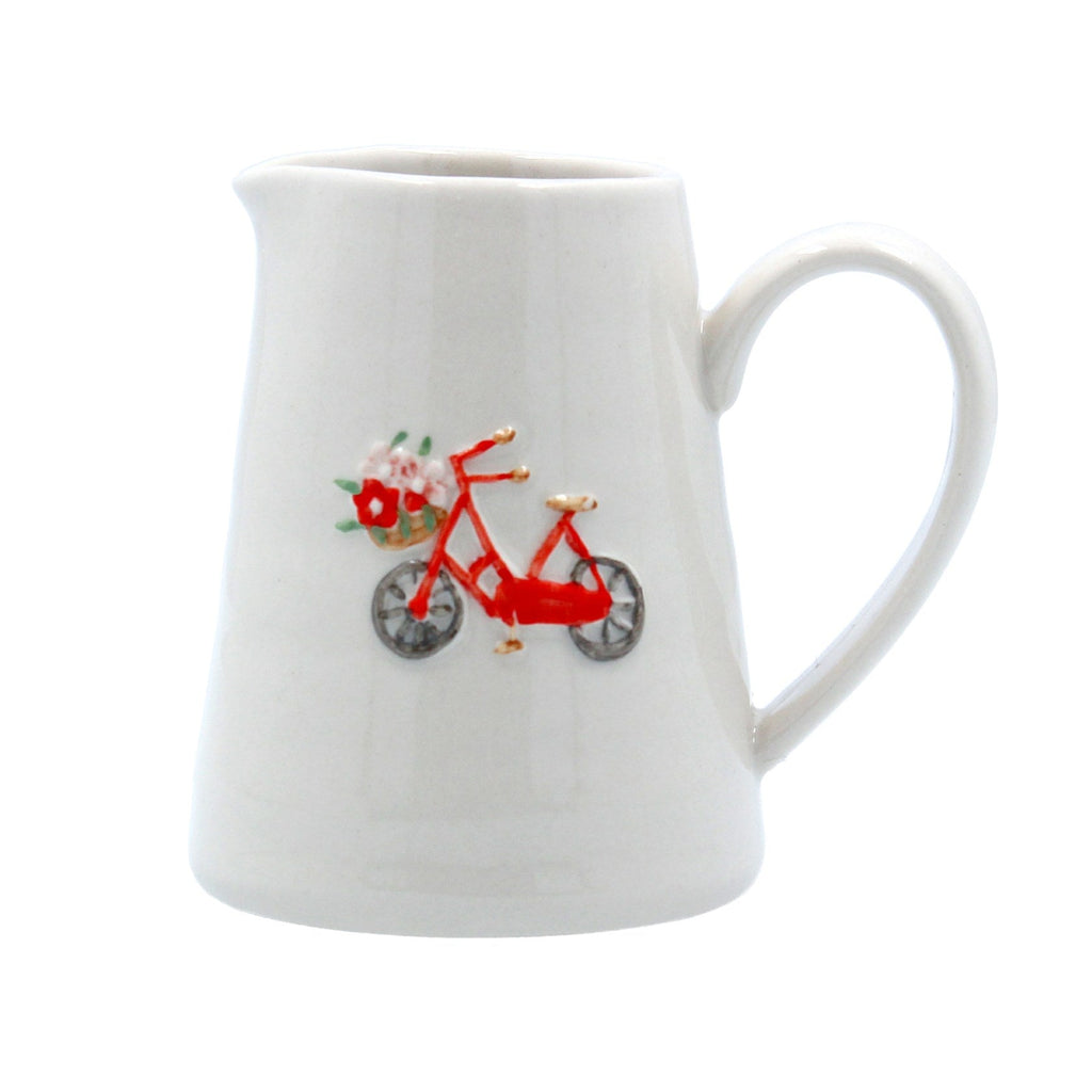 Bicycle & Flowers Ceramic Mini Jug - Daisy Park