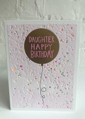 Daughter Happy Birthday balloon card - Daisy Park