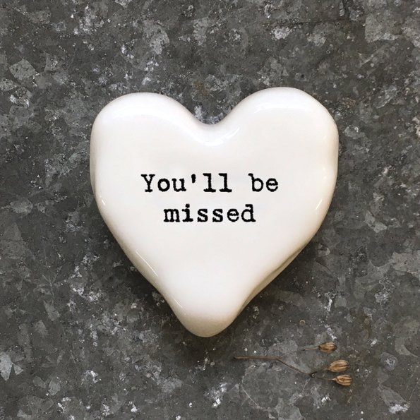 White Heart Token - You'll Be Missed - Daisy Park