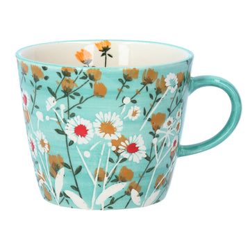 Blue wild daisy ceramic mug - Daisy Park
