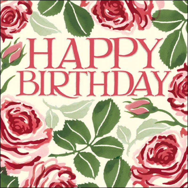 Emma Bridgewater Happy Birthday roses card - Daisy Park