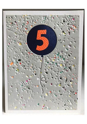 Age 5 blue birthday card - Daisy Park