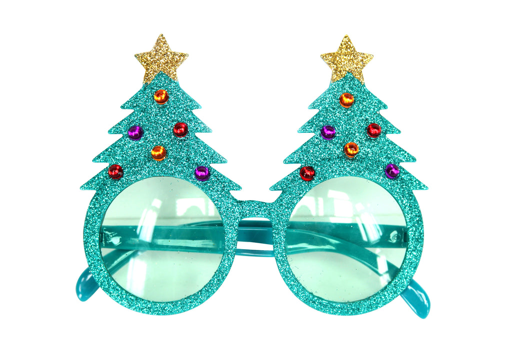 Turquoise Glitter Christmas Tree Specs - Daisy Park