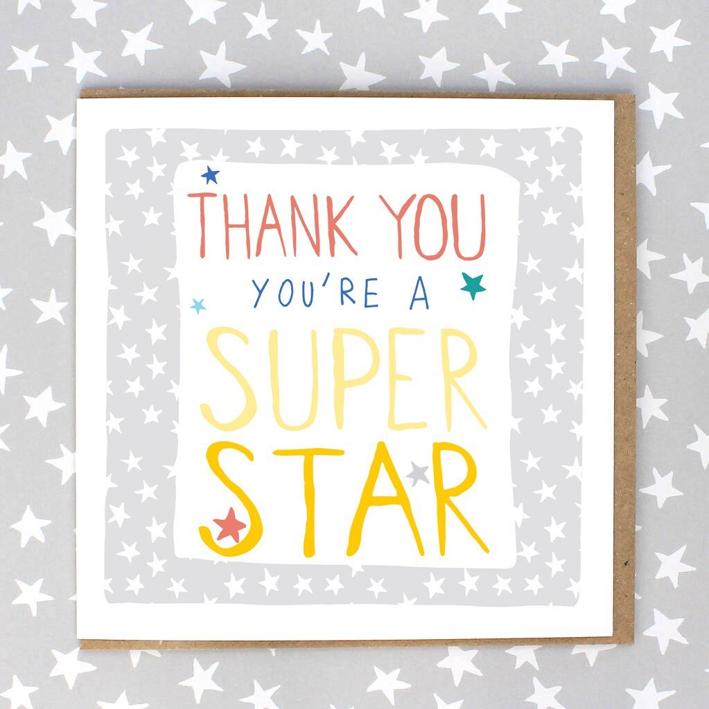 You're a Super Star Thank You Card - Daisy Park