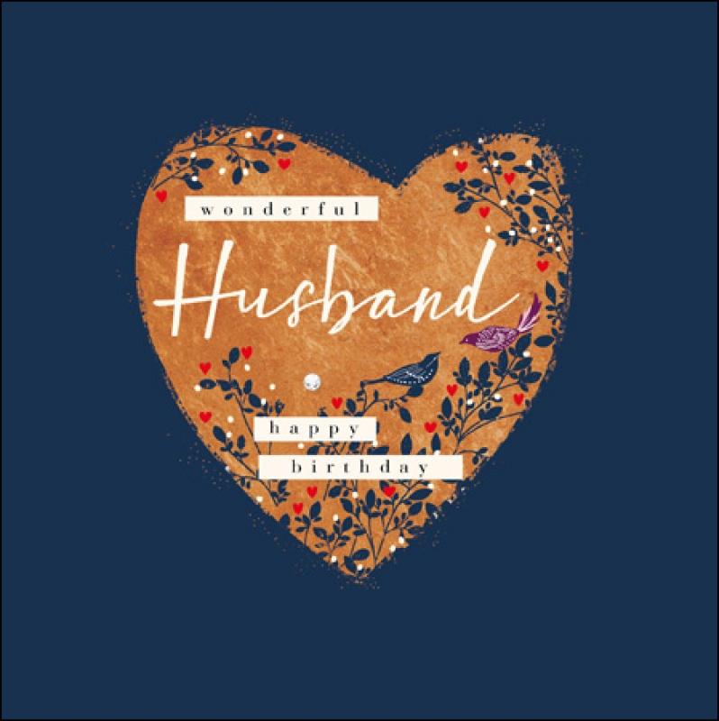 Wonderful Husband Happy Birthday card - Daisy Park