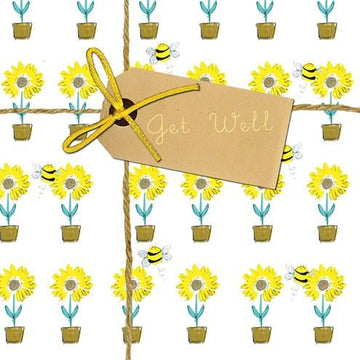 Get Well soon sunflower card - Daisy Park