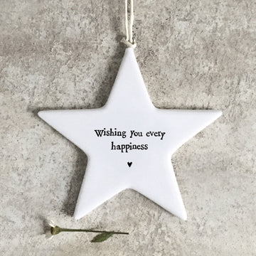 Wishing you every happiness hanging star - Daisy Park