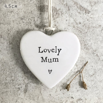 Lovely Mum small ceramic heart - Daisy Park