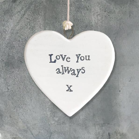 East of India Love you Always small ceramic heart - Daisy Park