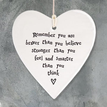 Porcelain Remember you are braver heart - Daisy Park