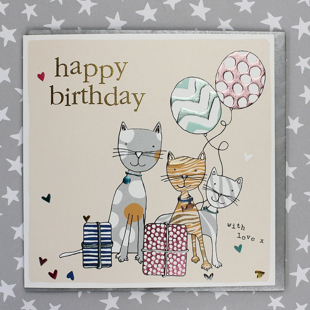 Happy Birthday cats card - Daisy Park