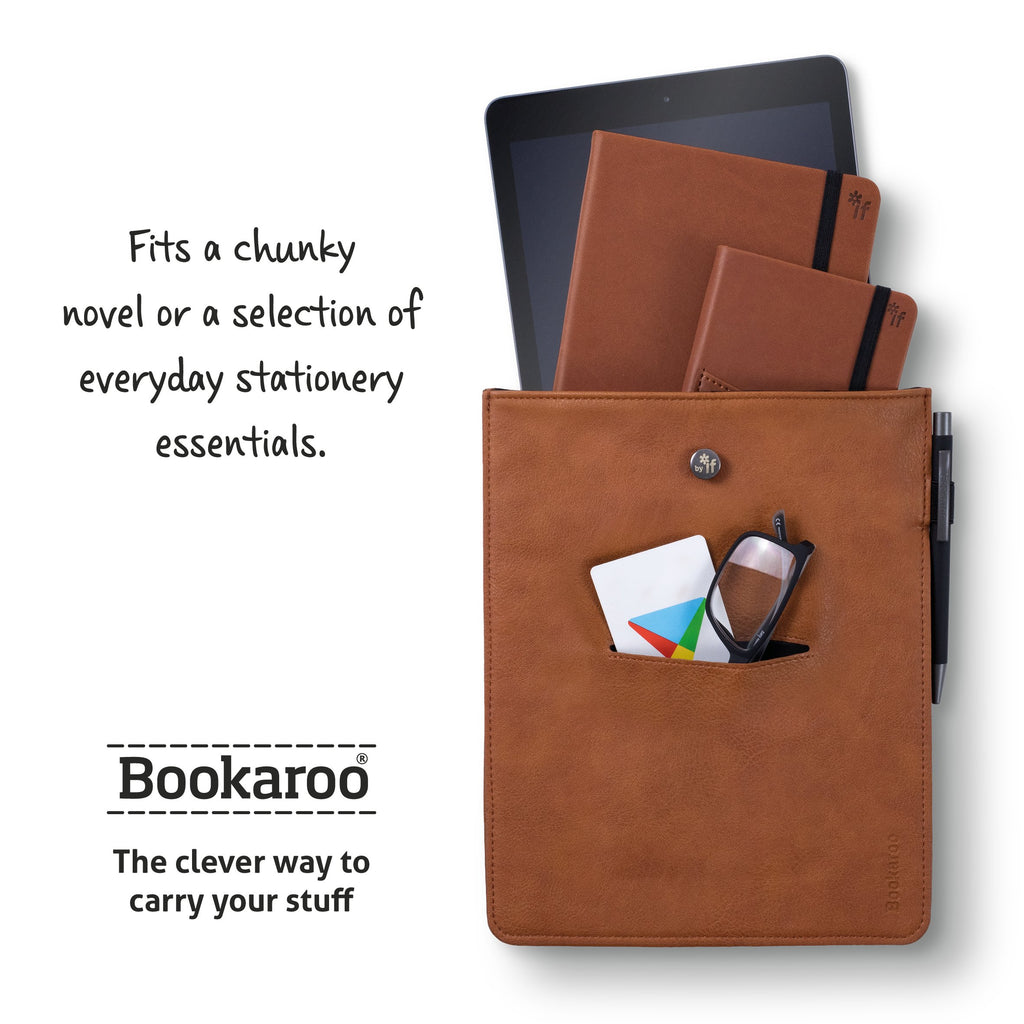 Bookaroo Books and stuff brown pouch - Daisy Park