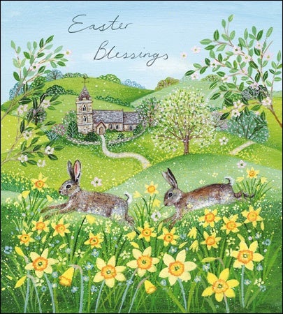 Easter Blessings Bunnies Card - Daisy Park
