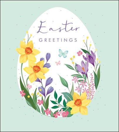 Easter Egg Greetings Pack of 5 Cards - Daisy Park