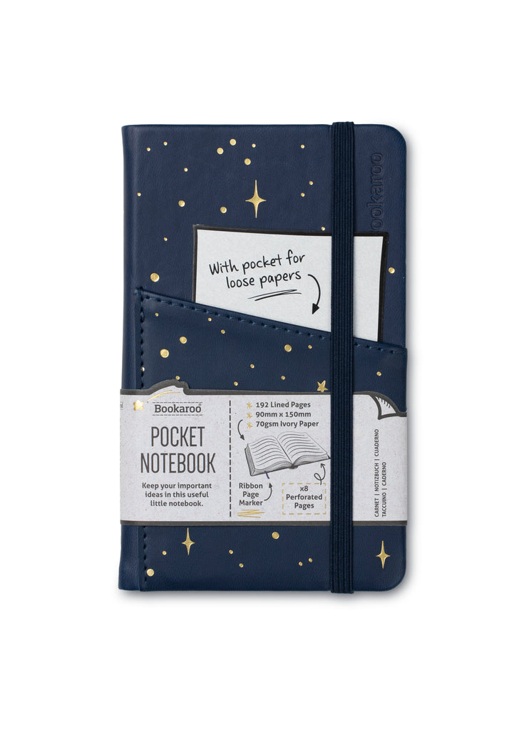 Bookaroo A6 Moon and stars pocket notebook - Daisy Park