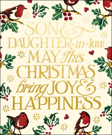 Emma Bridgewater Son & Daughter in Law Christmas Joy Card - Daisy Park