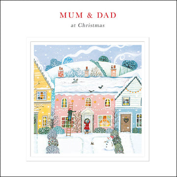 Mum & Dad Deck the Halls Christmas Card - Daisy Park