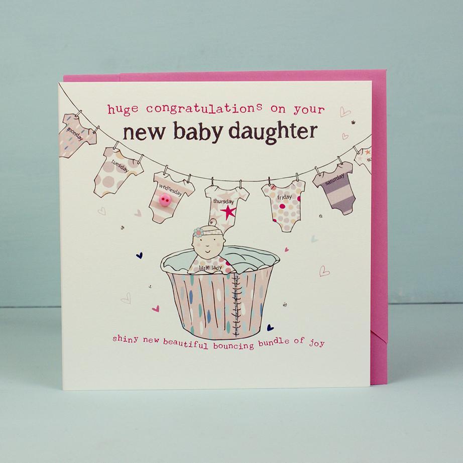 New baby daughter card - Daisy Park