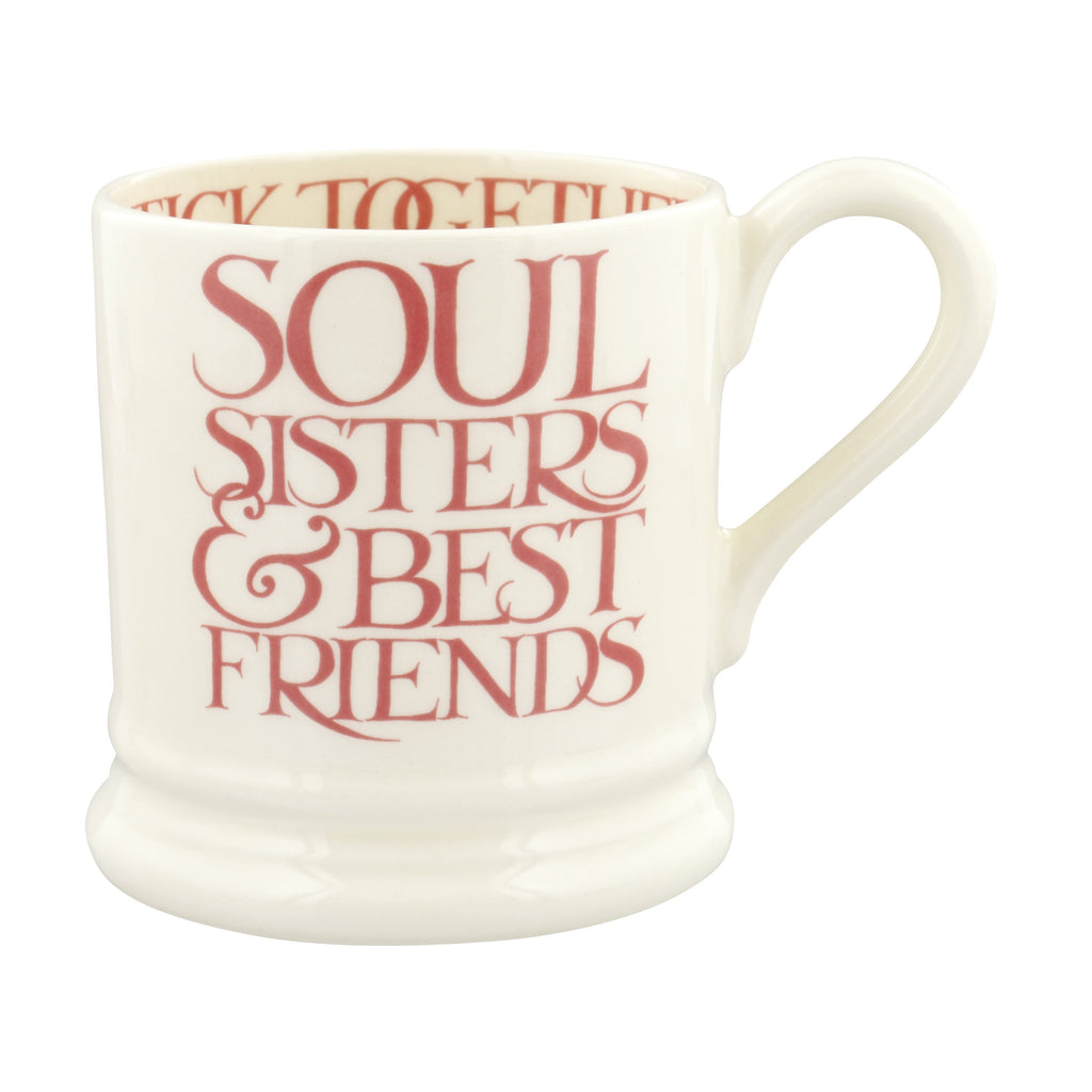 Emma Bridgewater Pink Toast Soul Sisters 1/2 Pint Mug - Daisy Park