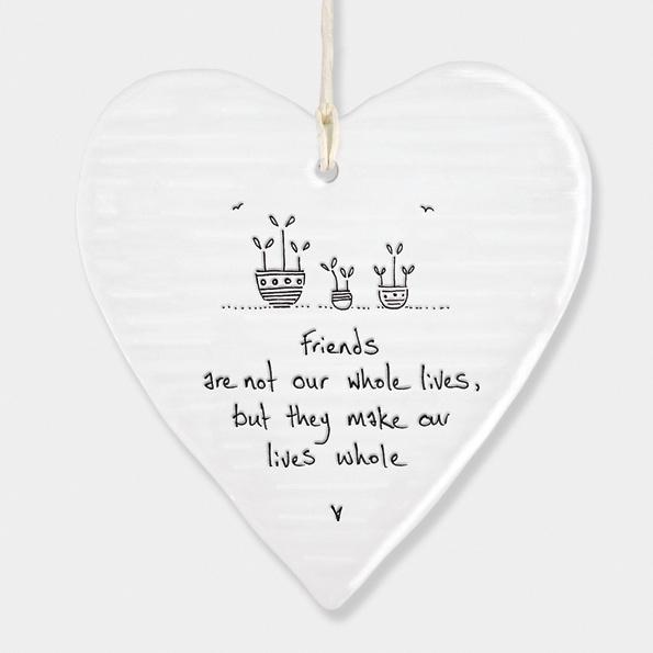 East of India Porcelain Round Heart - Friends - Daisy Park