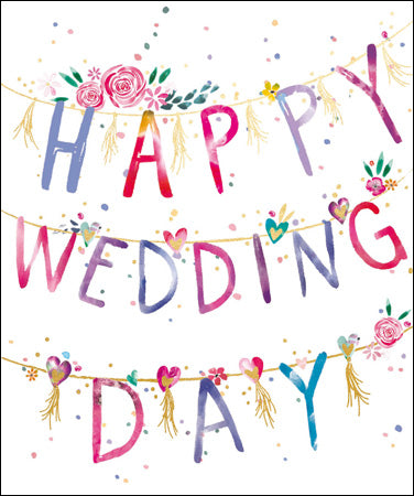 Wedding day - banner card - Daisy Park