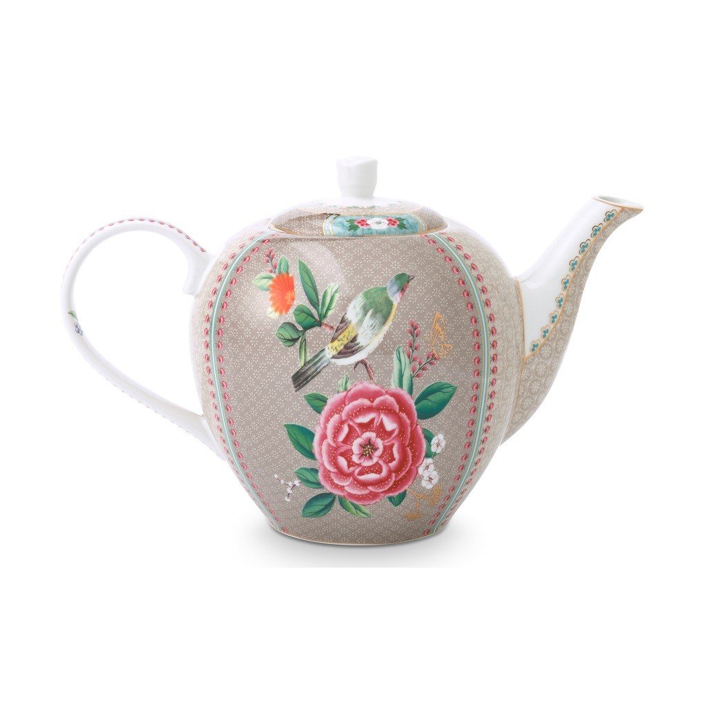 Pip Studio Blushing Birds Large Khaki teapot - Daisy Park