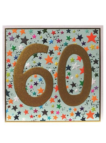 60th Stars Birthday Card - Daisy Park