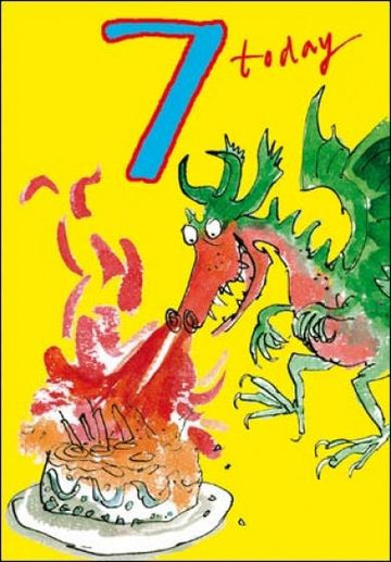 Quentin Blake - Fire Starter 7th birthday Card - Daisy Park