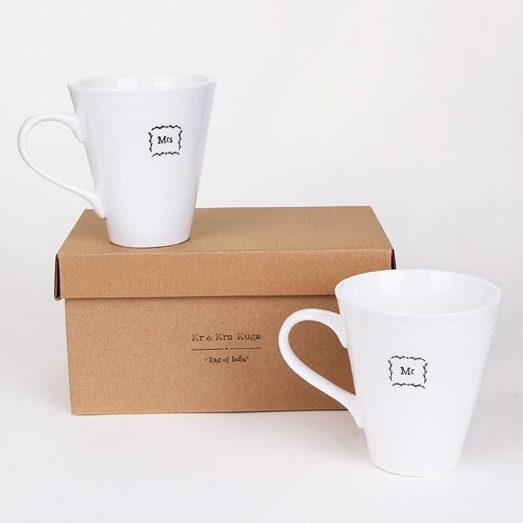 East of india Mr & Mrs Mugs Boxed - Daisy Park