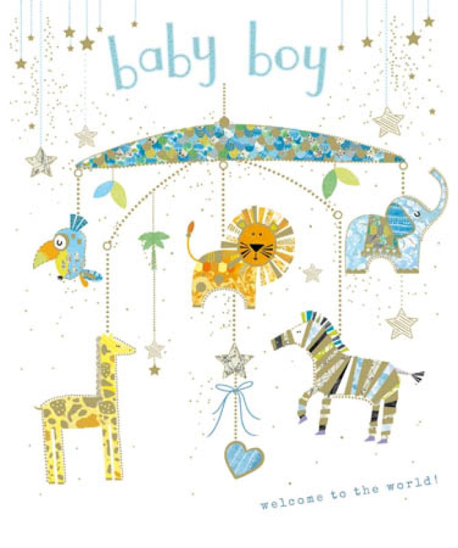 Baby boy welcome to the world card - Daisy Park