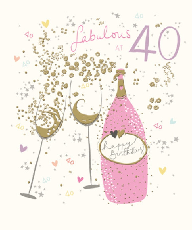 Fabulous 40 birthday card - Daisy Park