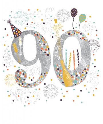 90th birthday celebration card - Daisy Park