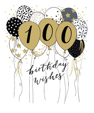 100th balloon Birthday card - Daisy Park